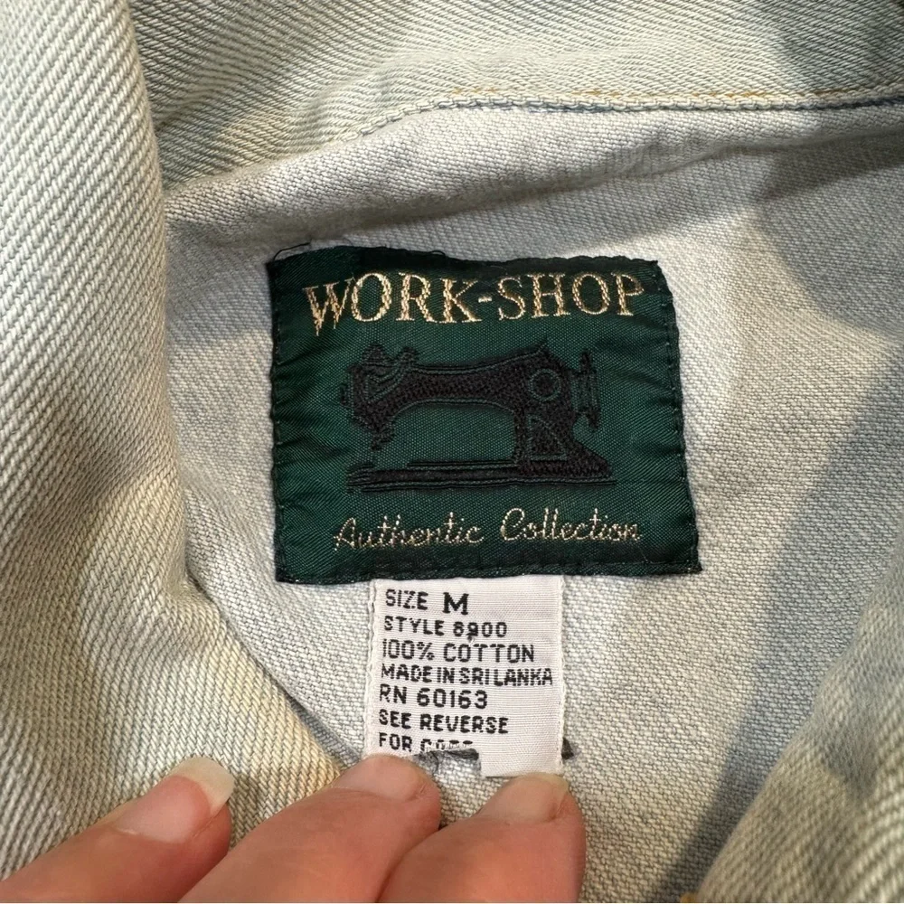 Vintage Workshop Authentic Collection cotton denim jean work jacket button up M.